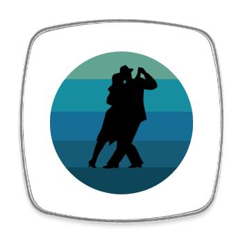 Argentinischer Tango Tanzen Milonga Vals - Viereckiger Kühlschrankmagnet - Weiß - Vorne