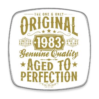 Original 1983 Vintage Vintage Cadeau d’anniversaire - Magnet carré - blanc - Devant