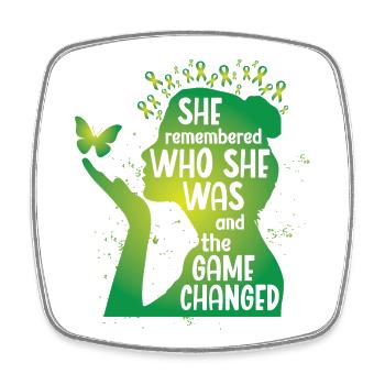 She remebered who she was - Square fridge magnet - white - Front
