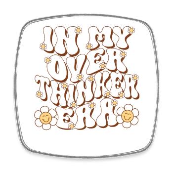 In My Overthinker Era Overthink - Viereckiger Kühlschrankmagnet - Weiß - Vorne