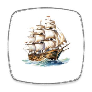 Segeln Segelschiff Segelboot für einen Segler, - Viereckiger Kühlschrankmagnet - Weiß - Vorne