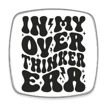 In My Overthinker Era Overthink - Viereckiger Kühlschrankmagnet - Weiß - Vorne