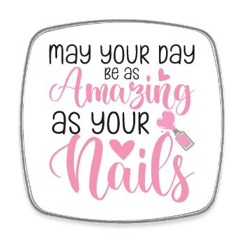 May Your Day Be As Amazing Nageltante - Viereckiger Kühlschrankmagnet - Weiß - Vorne