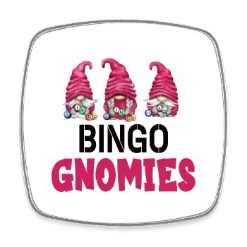 Bingo Gnomies Femmes Hommes Drôle Bingo - Magnet carré - blanc - Devant
