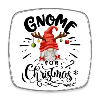 Gnomies de Noël Gnome pour Noël Weihnachten - Magnet carré - blanc - Devant