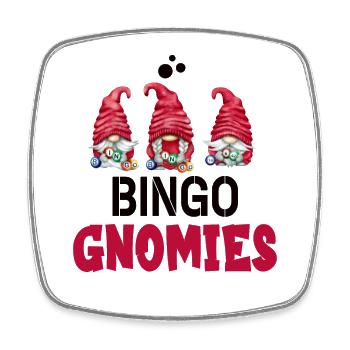 Bingo Gnomies Femmes Hommes Drôle Bingo - Magnet carré - blanc - Devant