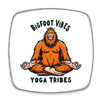 Yoga Bigfoot : Trouvez votre paix intérieure - Magnet carré - blanc - Devant