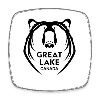 Great Bear Lake Silhouette Gesicht - Viereckiger Kühlschrankmagnet - Weiß - Vorne
