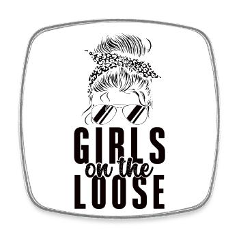 Girls On The Loose Girls Trip 2024 - Viereckiger Kühlschrankmagnet - Weiß - Vorne