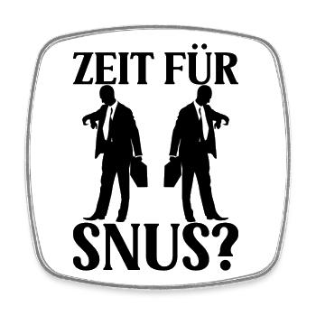 Snus Zeit - Viereckiger Kühlschrankmagnet - Weiß - Vorne