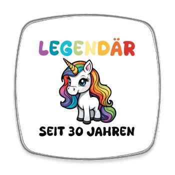 Legendär Seit 30 Jahren Einhorn - Viereckiger Kühlschrankmagnet - Weiß - Vorne