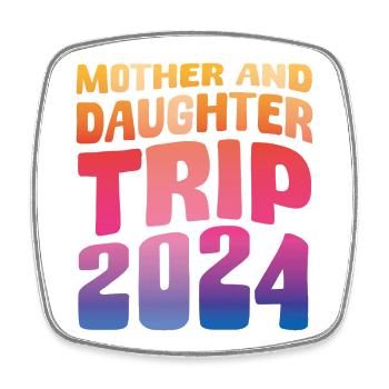 Voyage Mère Et Fille 2024 - Magnet carré - blanc - Devant