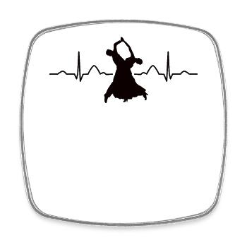 Heartbeat Wiener Walzer Gesellschaftstänze - Viereckiger Kühlschrankmagnet - Weiß - Vorne