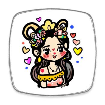 You're my dearest princess - Square fridge magnet - white - Front