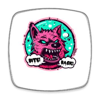 Werewolf Wolf: Bite back! - Square fridge magnet - white - Front