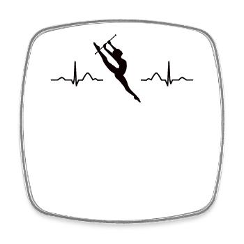 Gymnastics Bar ECG Rhythmic Gymnastics - Square fridge magnet - white - Front