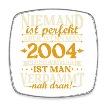 Millésime 2004 né anniversaire citation d’anniversaire - Magnet carré - blanc - Devant
