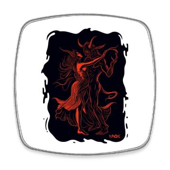 A Dance with the Devil - Square fridge magnet - white - Front