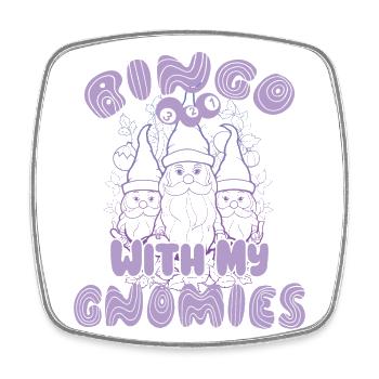 Bingo avec mes gnomies Bingo amusant - Magnet carré - blanc - Devant