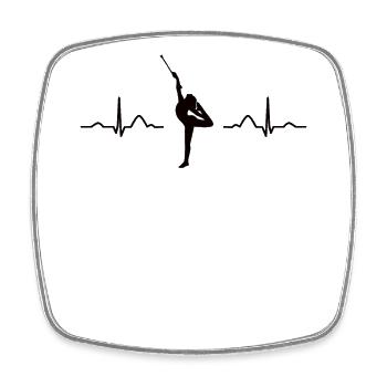 Gymnastics Bar ECG Rhythmic Gymnastics - Square fridge magnet - white - Front