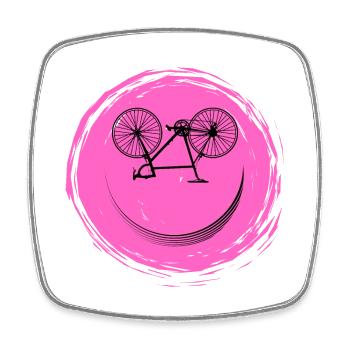 Fahrrad Gesicht - Viereckiger Kühlschrankmagnet - Weiß - Vorne