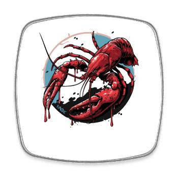 Return and return to the lobster - Square fridge magnet - white - Front