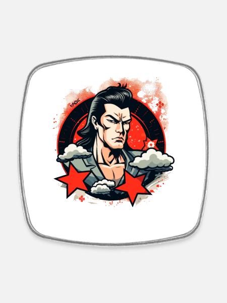 The most attractive Japanese man - Square fridge magnet - white
