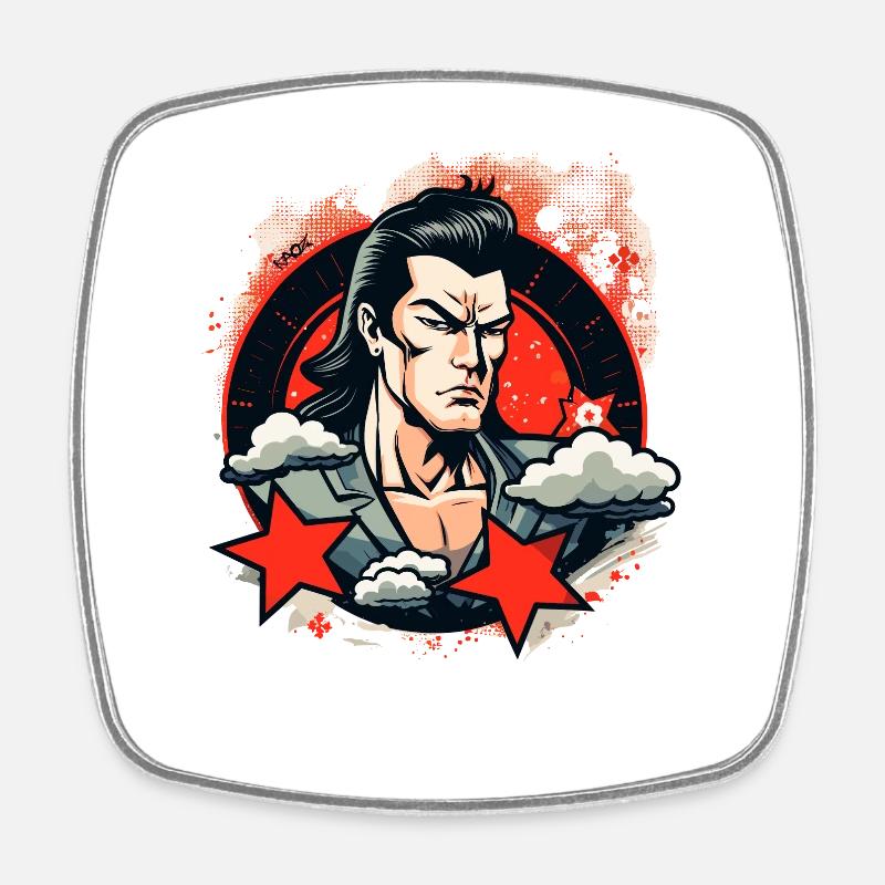 The most attractive Japanese man - Square fridge magnet - white