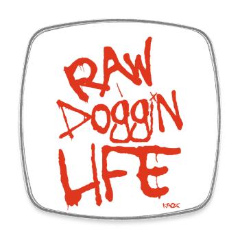 to accept life - Square fridge magnet - white - Front