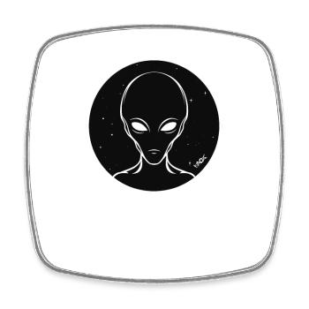 Alliance extraterrestre martienne - Magnet carré - blanc - Devant
