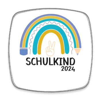 Back to school First day of school school child 2024 - Square fridge magnet - white - Front