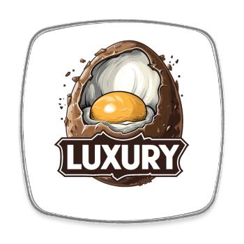 L’œuf en chocolat à la crème est un pur luxe - Magnet carré - blanc - Devant
