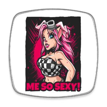 Attractive pig girl is so sexy - Square fridge magnet - white - Front
