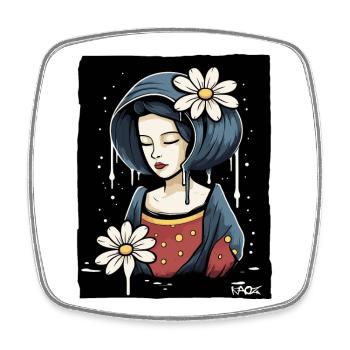 Butterflower Beauty: The Wise Woman - Square fridge magnet - white - Front