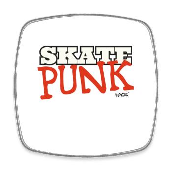 Skate Punk - Viereckiger Kühlschrankmagnet - Weiß - Vorne