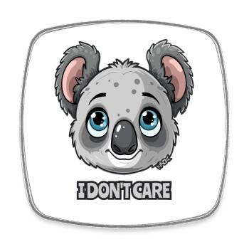 Mignon koala, je m’en fiche - Magnet carré - blanc - Devant
