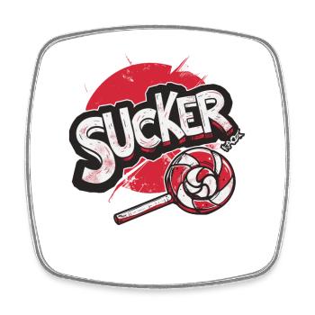 Lollipop lollipop sucks - Square fridge magnet - white - Front