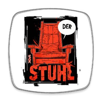 Einfach nur der Stuhl - Viereckiger Kühlschrankmagnet - Weiß - Vorne