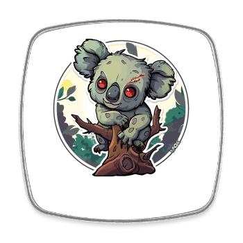 Koala zombie mignon de la jungle - Magnet carré - blanc - Devant