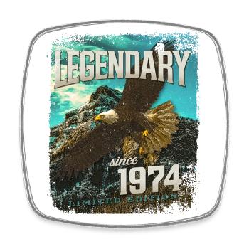 Legendary since 1974 - Square fridge magnet - white - Front