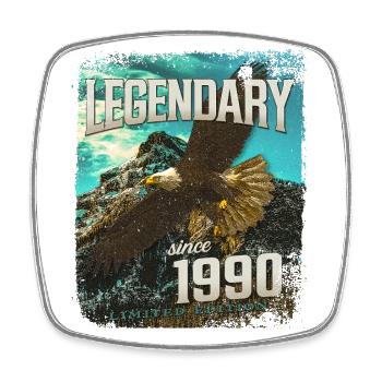 Legendary since 1990 - Square fridge magnet - white - Front