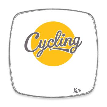 Vélo facile - Magnet carré - blanc - Devant