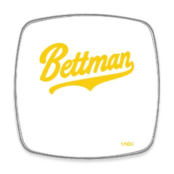 Bettman - Viereckiger Kühlschrankmagnet - Weiß - Vorne
