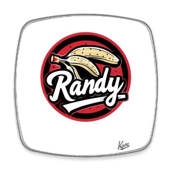 Banane Randy - Magnet carré - blanc - Devant