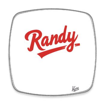 The name is Randy - Square fridge magnet - white - Front