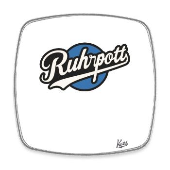 White Blue in the Ruhr area - Square fridge magnet - white - Front