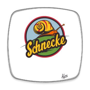 A colorful snail - Square fridge magnet - white - Front