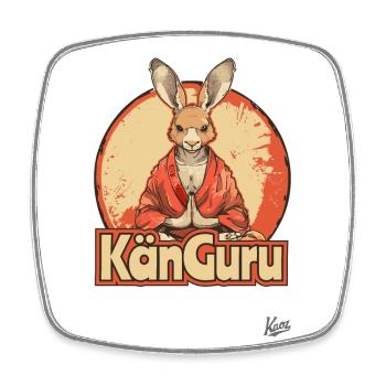 Kän Guru: The Kangaroo Guru, Meditation and Yoga - Square fridge magnet - white - Front