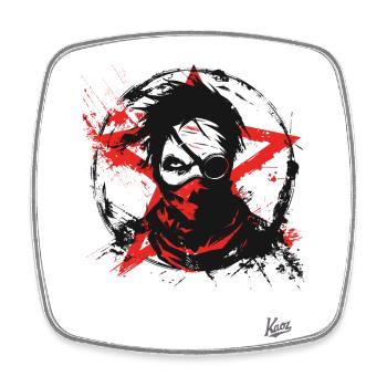 Chaos, anarchy and punk - Square fridge magnet - white - Front