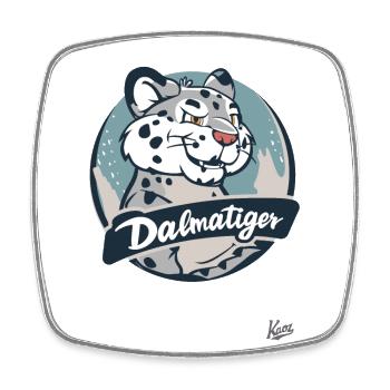 The Dalmatian: The Dalmatian Tiger - Square fridge magnet - white - Front